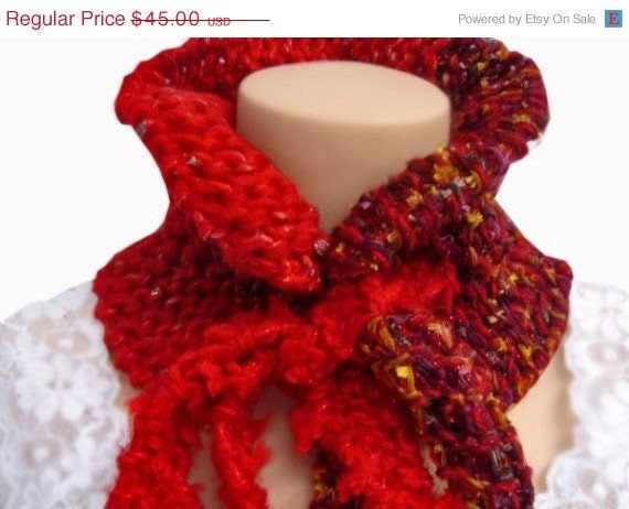 ON SALE Garnet Red Neckwarmer