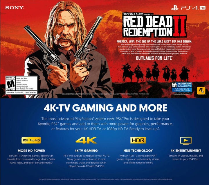 PS4 Pro Red Dead Redemption 2 bundle. Image via Target