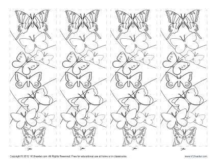 Free Printable Bookmarks for Kids   Butterflies