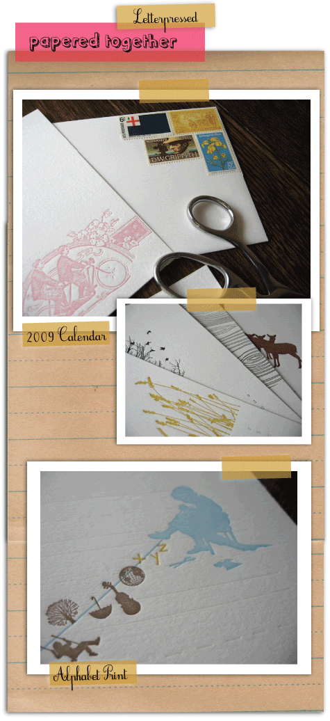 letterpressed