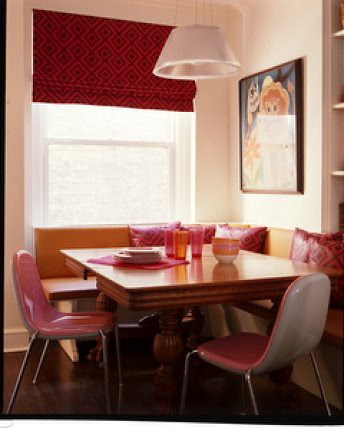  : Banquette seating + modern pink chairs | Flickr - Photo Sharing