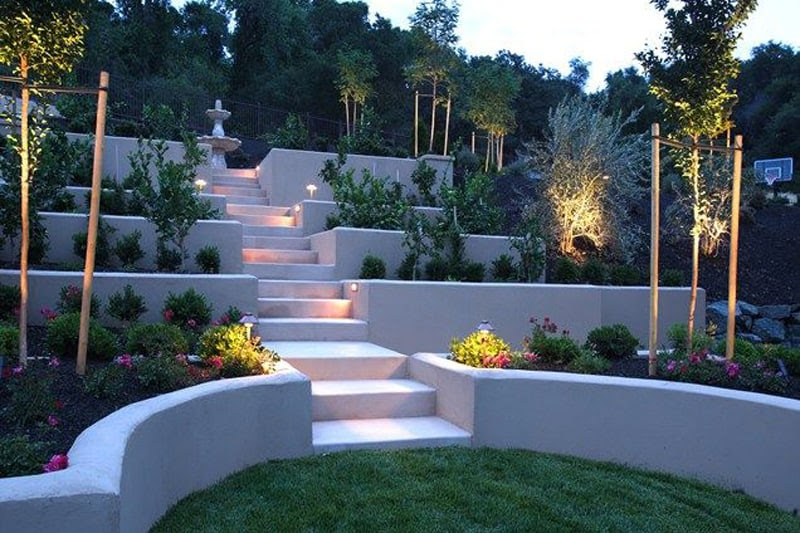sloped landscape design ideas designrulz 8