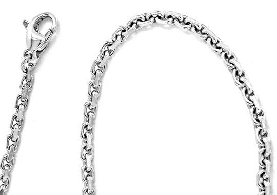 Originalfoto ANKER-KETTE MASSIV WEISSGOLD 14K/585 60cm WERT 770€ NEU