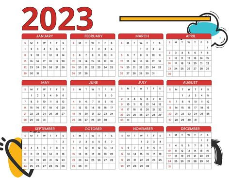  free 2023 calendar template download in word illustrator psd