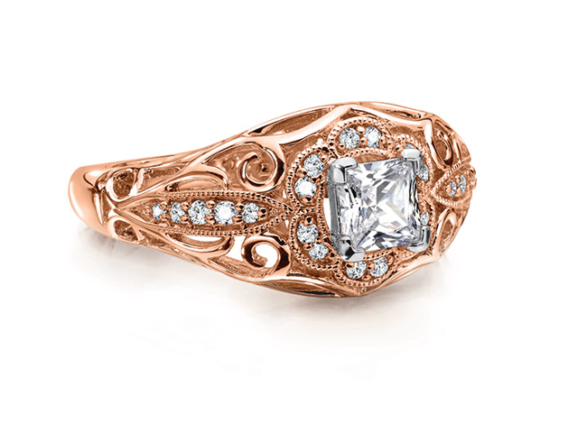 Rose gold engagement rings san diego
