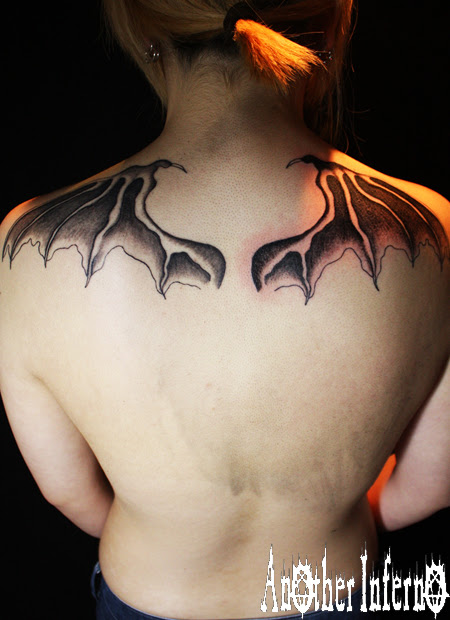 Tattoo コウモリ 羽根 タトゥー 名古屋栄のボディピアス タトゥー スカリフィケーションスタジオ Another Inferno