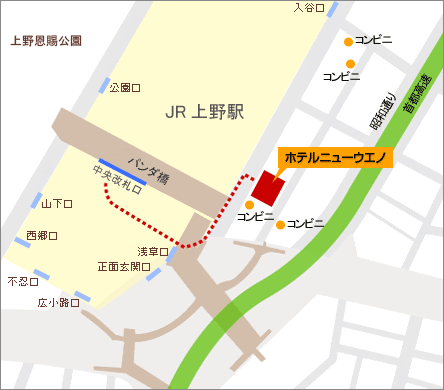 東京上野駅徒歩1分ホテルニューウエノ 公式サイト 最低価格保証