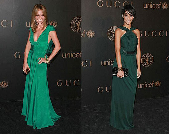 sos rihanna green dress