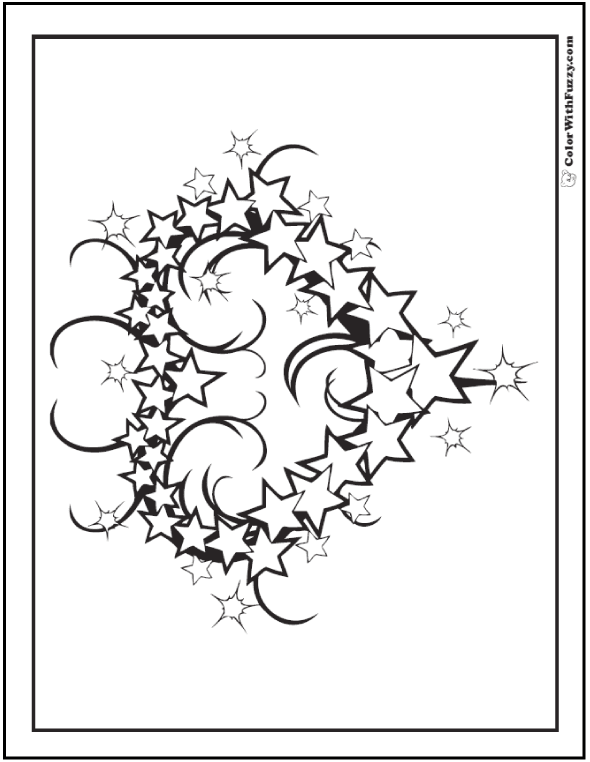 Hearts And Stars Coloring Pages Coloring Pages