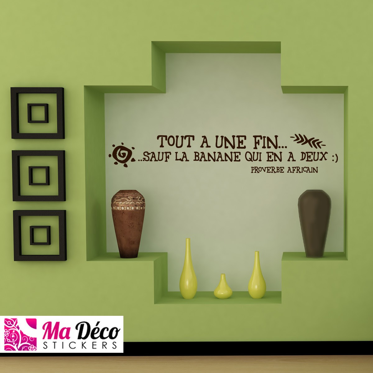 Sticker Citation Tout A Une Fin Cheap Stickers Quotes Discount Wall Stickers Madeco Stickers