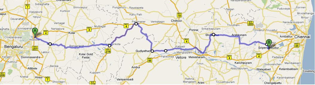 Bangalore To Chennai Road Map Bangalore Chennai Expressway | 262 kms | 8 lanes | Approved 