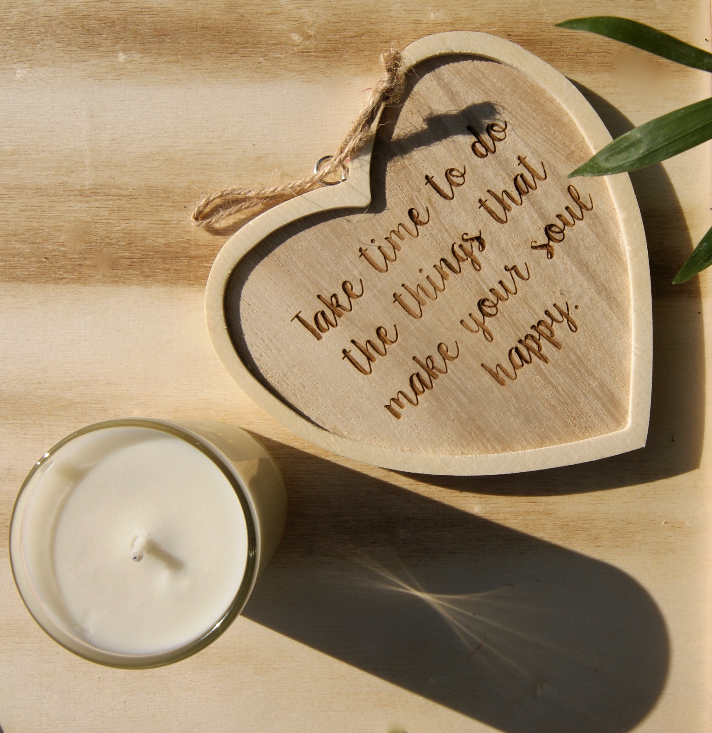Soul Happy Quote Heart Sign-Wood-Gift-Home: Home of La Juniper