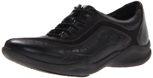 Clarks Women's Wave.Wheel Oxford,Black Leather,9 D US On Sale