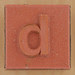 Rubber Stamp Letter d