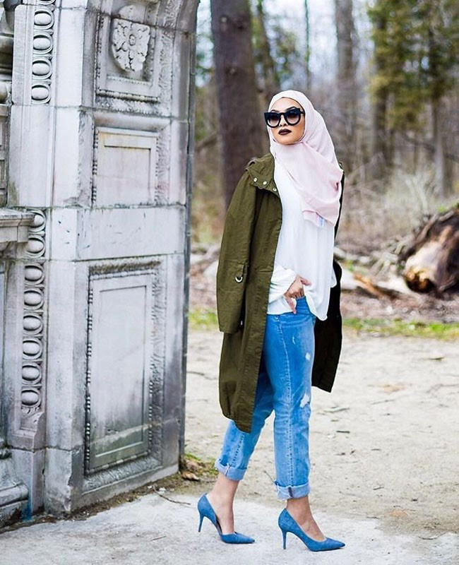Ootd Hijab Rok Jeans