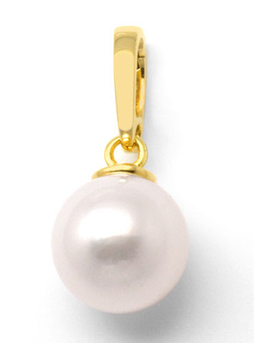 Originalfoto CLIP-ANHÄNGER 12,4mm TRAUM-SÜDSEEPERLE, 18K GOLD LUXUS!