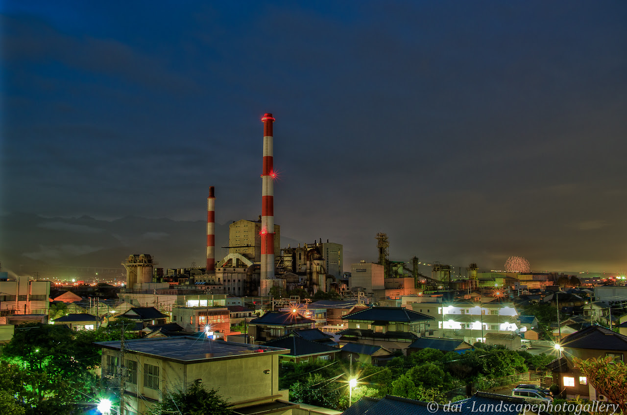 廃工場 日本製紙鈴川工場 と花火 Hdri 静岡県富士市鈴川東町 Landscapephotogallery