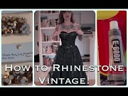 Viral DIY How to add sparkle to a vintage dress with rhinestones by CHERRY DOLLFACE, Video Sparkly Belts for Formal Dresses most update!