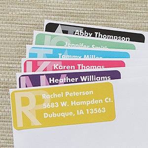 Large Personalized Return Address Labels - Monogram