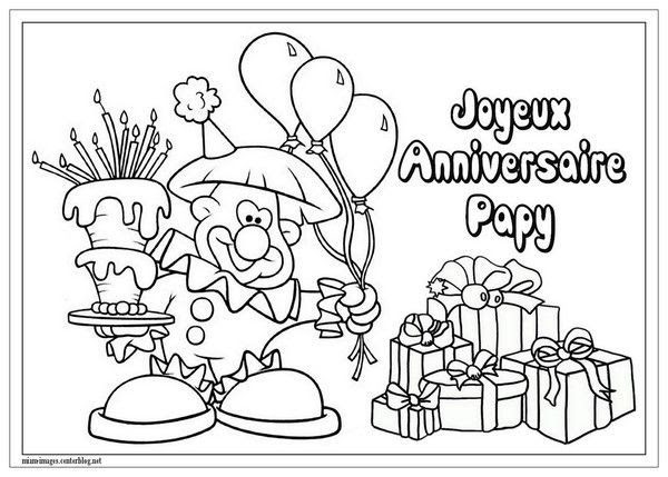 Anniversaire Coloriage Joyeux Anniversaire Papy