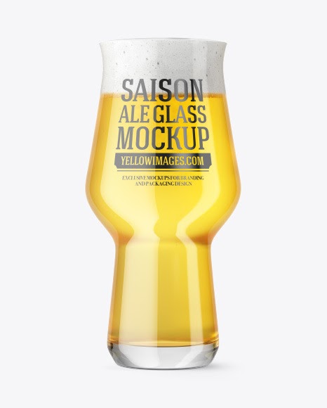 Download Download Craft Master Glass with Saison Ale Mockup free packaging mockups from the trusted websites.