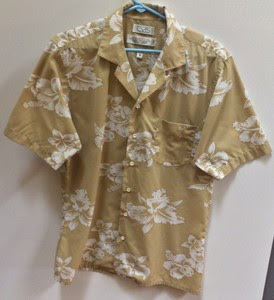 Hawaiian-Shirt-EMS-Mens-Medium-Made-In-Taiwan-White-Hibiscus-Beige ...