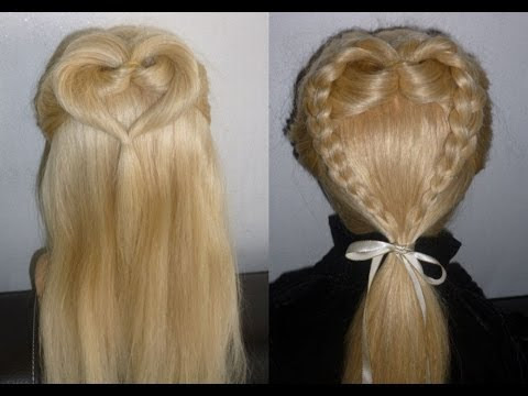 Frisuren für mittel/lange Haare.HERZCHEN Zopf/Flechtfrisur 