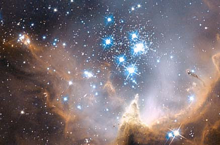 Image: Hubble Space Telescope image of N90 star forming region in the Small 