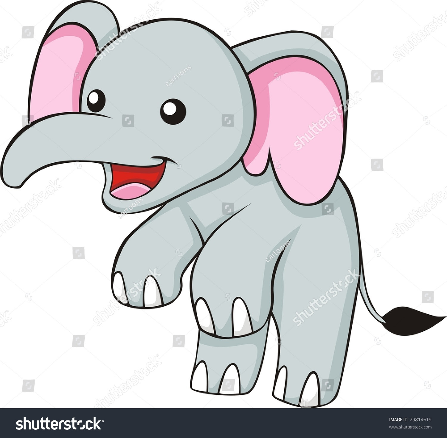 Happy Baby Elephant Stock Vector Illustration 29814619 ...