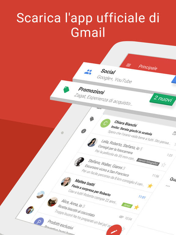 Gmail: l'email di Google si aggiorna alla vers 5.0.180408