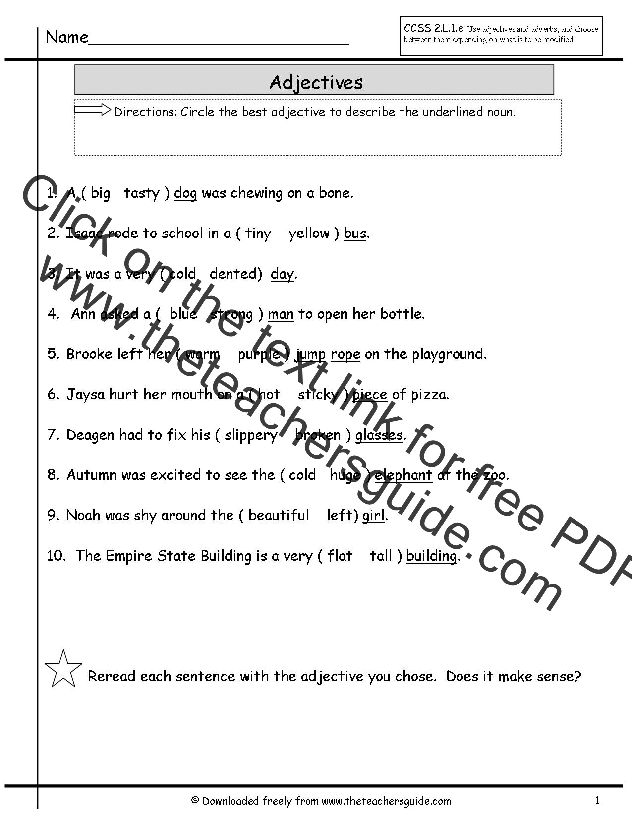 Free Grammar And Language Arts From The Teacher S Guide