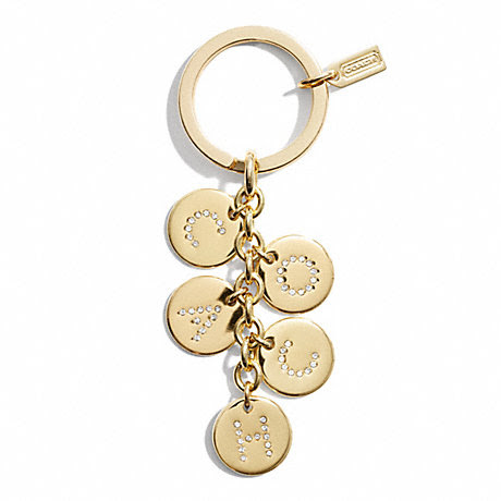 COACH f69939 LETTERS CHARM MIX KEY CHAIN