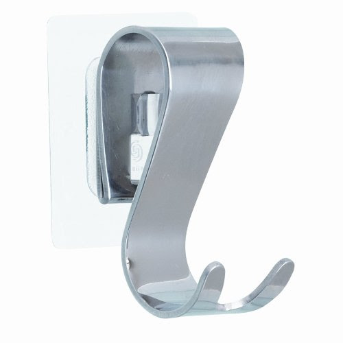 Better Living Products Griipa Suction Mount Double Shower Hook, Stainless Steel