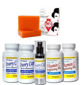  San Lightening 2 Bars Soap 65g+ (System 2) Ivory Caps Skin Whitening