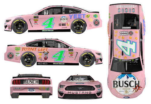 NASCAR Cup: Kevin Harvick goes pink for All-Star Race ...