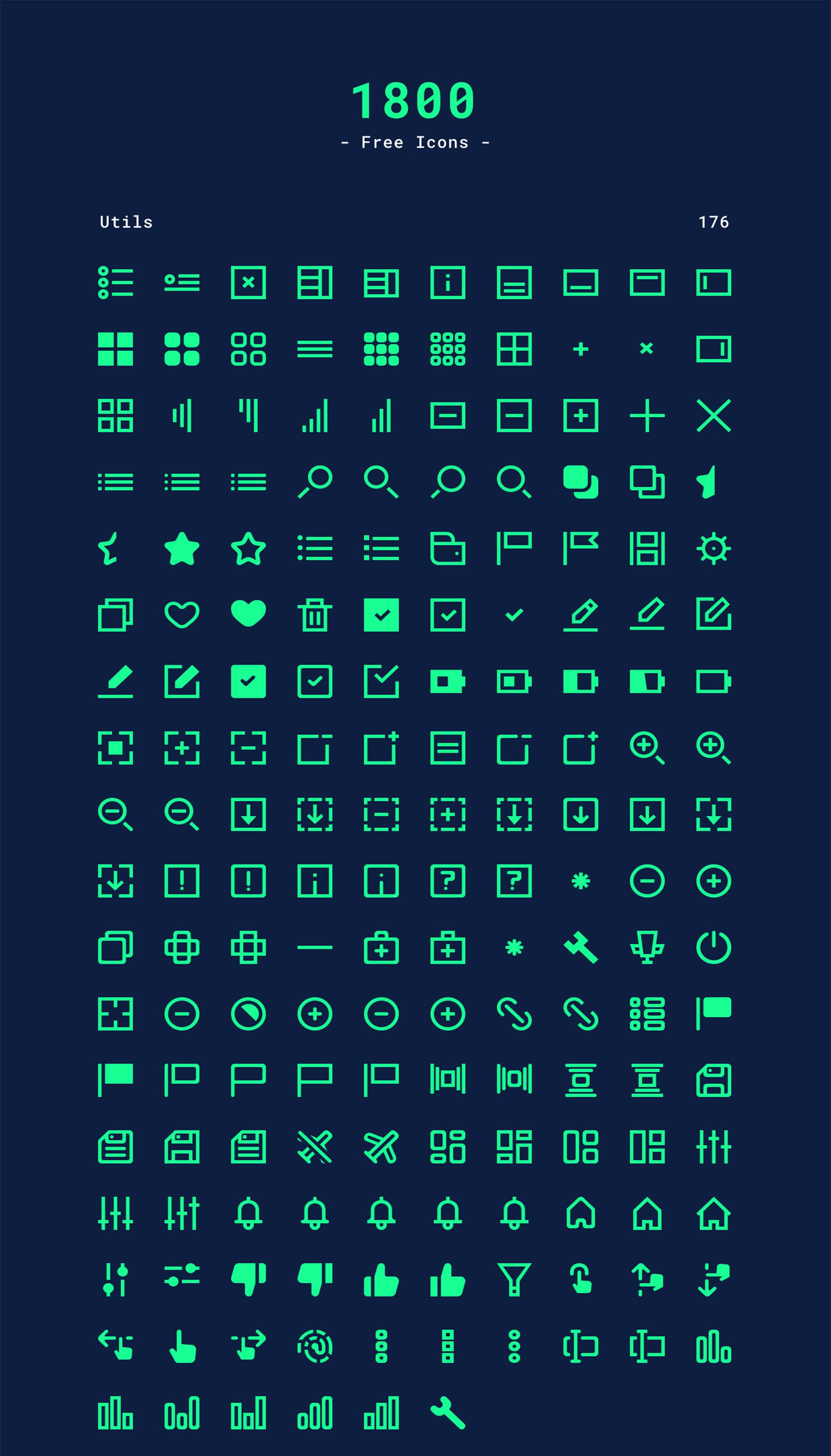 Download 1800 Free Minimal Icons Pack Ai Psd Svg