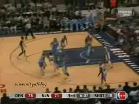vince carter dunks on 7 footer. Vince Carter 3 dunks on Denver