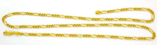 Original-Foto 2, TOLLE FIGARO KETTE, MASSIV GELBGOLD 18K/750, SHOP NEU!!