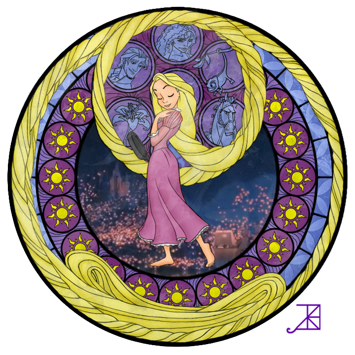 Rapunzel Stained Glass ディズニープリンセス ファン Art ファンポップ