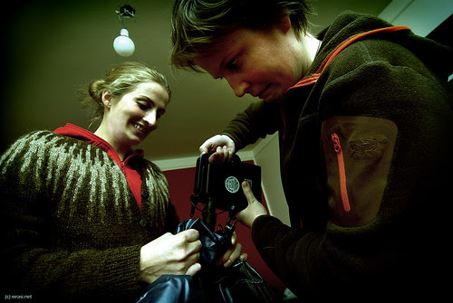 Gudrun and HK blowing!