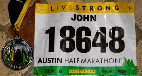 2011 Livestrong Austin Half Marathon bib
