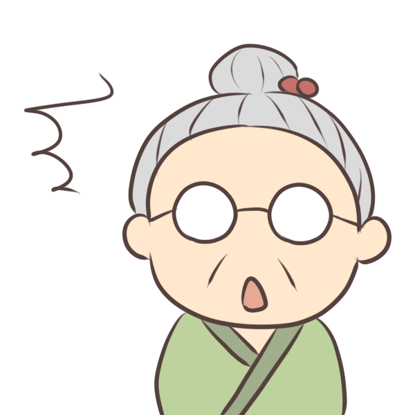 ビックリおばあちゃんのイラスト かわいいフリー素材が無料のイラストレイン