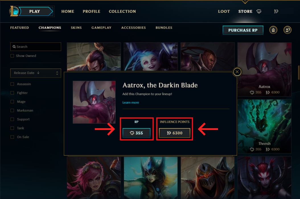 Lol champion price check