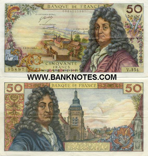France 50 Francs 1969 - French Currency Bank Notes, Paper ...