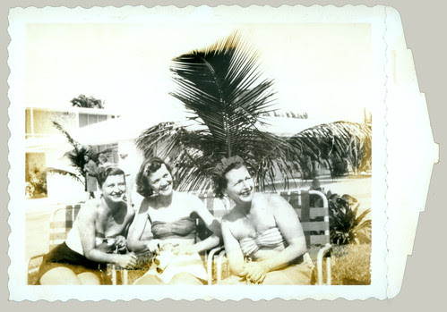 Three women at the beach