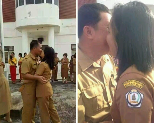 Ciuman masal valentine pns nias selatan 