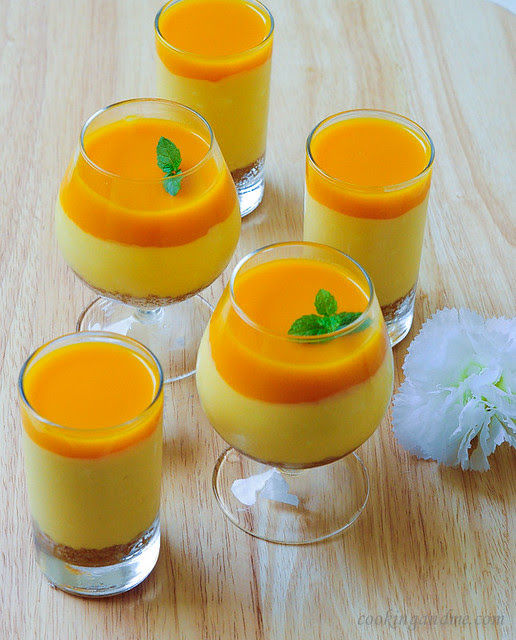 Eggless No-Bake Mango Cheesecake Recipe