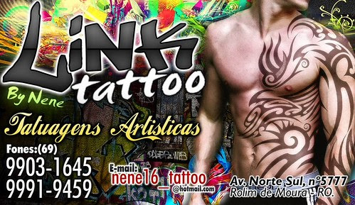 link tattoo. Cartão de Visita - Link Tattoo