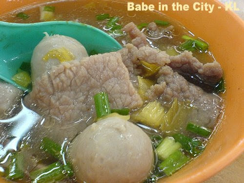 Chinatown Food Court Beef and Meatball soup