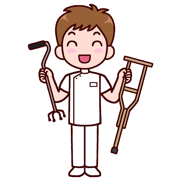 理学療法士 カラー 理学療法士 福祉施設介護者 介護 医療 無料イラスト素材